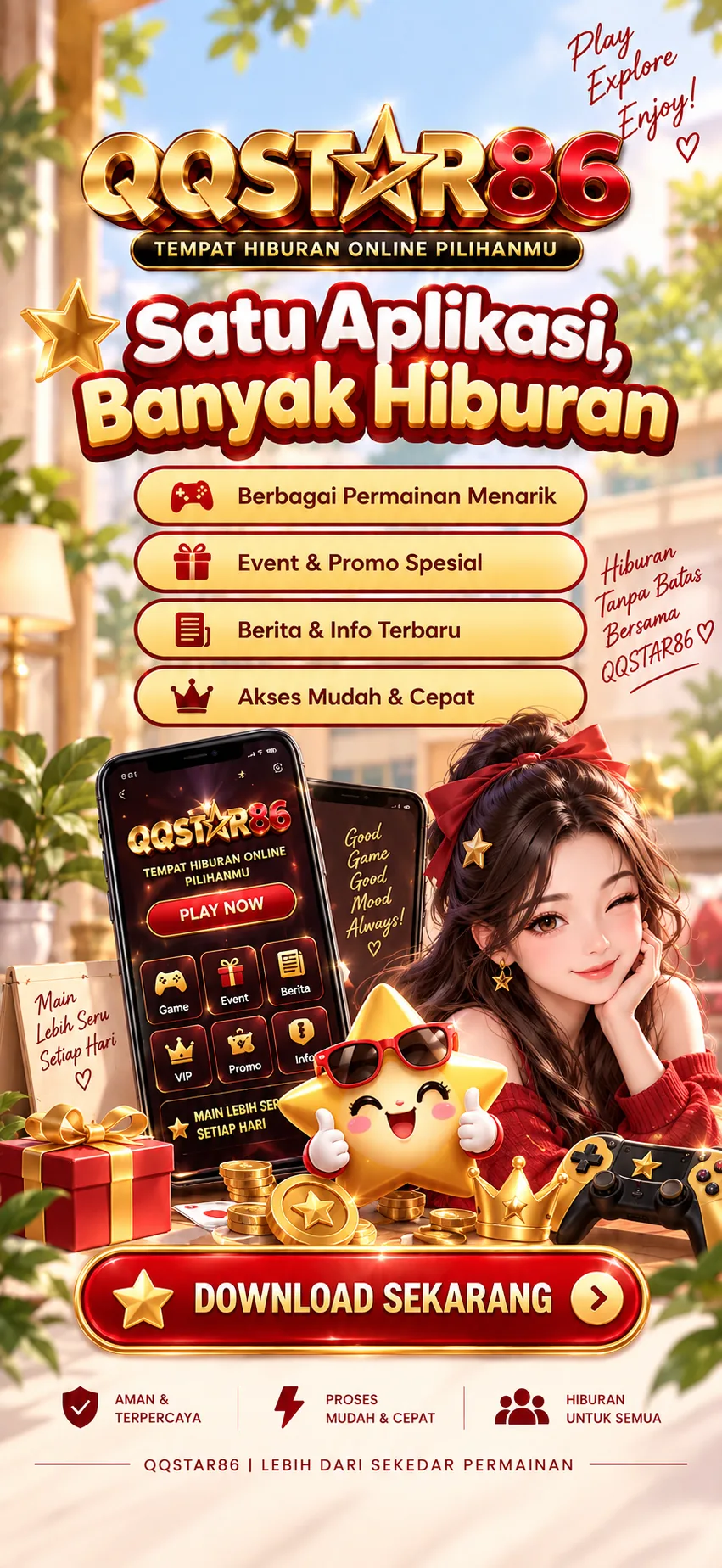 QQSTAR86 satu aplikasi banyak hiburan