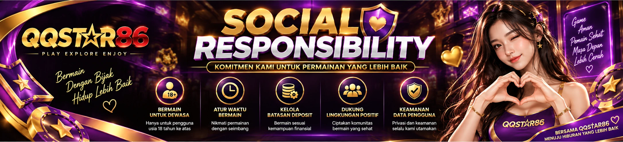 QQSTAR86 Social Responsibility komitmen permainan yang lebih baik